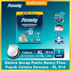 Parenty Ekstra Serap Pants Popok Celana Dewasa Heavy Flow - XL 8+4