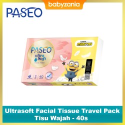 Paseo Ultrasoft Facial Tissue Travel Pack Tisu...