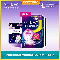 Softex Comfort Night Pembalut Wanita 29 cm - 18 s