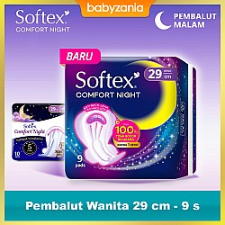 Softex Comfort Night Wings Pembalut Wanita 29 cm...