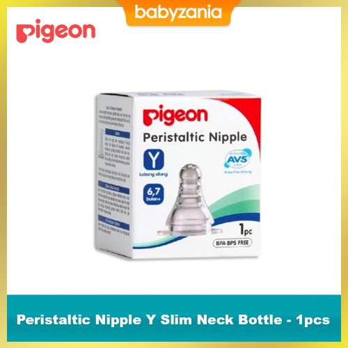 Pigeon Peristaltic Nipple Y Slim Neck Bottle - 1pcs