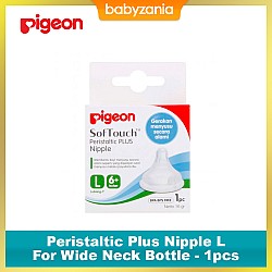 Pigeon Peristaltic Plus Nipple L for Wide Neck...