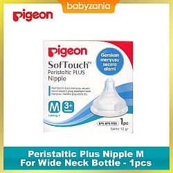 Pigeon Peristaltic Plus Nipple M for Wide Neck...