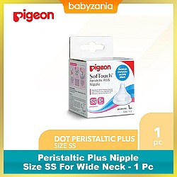 Pigeon Peristaltic Plus Nipple Size SS For Wide...