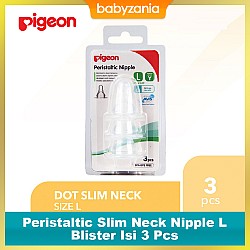 Pigeon Peristaltic Slim Neck Nipple L - Blister...
