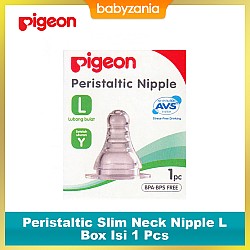 Pigeon Peristaltic Slim Neck Nipple L - Box Isi 1...