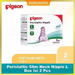 Pigeon Peristaltic Slim Neck Nipple L - Box Isi 2...