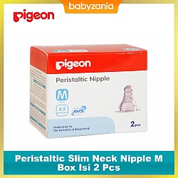 Pigeon Peristaltic Slim Neck Nipple M - Box Isi 2...