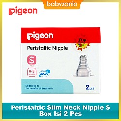 Pigeon Peristaltic Slim Neck Nipple S - Box Isi 2...