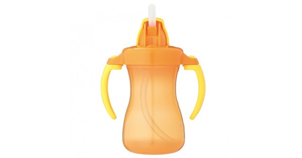 Jual Murah Pigeon Petite Straw Bottle 9m+ 150ml - Orange