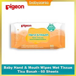 Pigeon Baby Hand and Mouth Wipes Wet Tissue Tisu Basah - 60 Sheets
