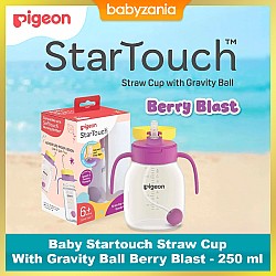 Pigeon Baby StarTouch Straw Cup With Gravity Ball Berry Blast - 250 ml