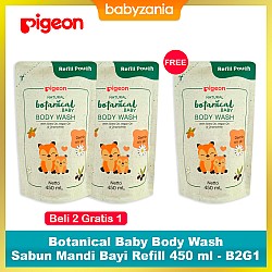 Pigeon Botanical Baby Body Wash Refill 450 ml - Buy 2 Get 1 Free