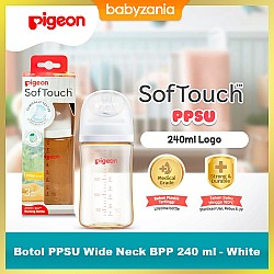 Pigeon Botol Susu Bayi PPSU Wide Neck BPP 240 ml - White
