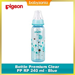 Pigeon Bottle Premium Clear PP RP 240 ml - Blue
