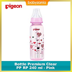 Pigeon Bottle Premium Clear PP RP 240 ml - Pink