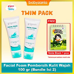 Pigeon Facial Foam Pembersih Kulit Wajah 100 gr (Bundle Isi 2)
