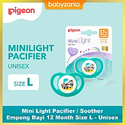 Pigeon Mini Light Pacifier / Soother Empeng Bayi 12 Month Size L - Unisex