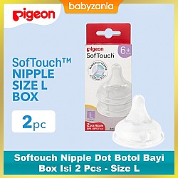 Pigeon Softouch Nipple Dot Botol Bayi Box Isi 2...