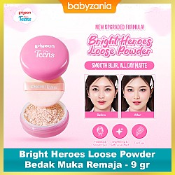 Pigeon Teens Bright Heroes Loose Powder Bedak Muka Remaja - 9 gr