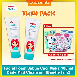 Pigeon Teens Facial Foam Sabun Cuci Muka 100 ml Daily Mild Cleansing (Bundle Isi 2)