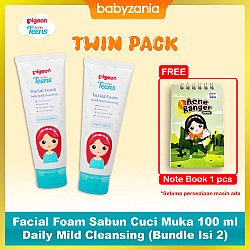 Pigeon Teens Facial Foam Sabun Cuci Muka 100 ml Daily Mild Cleansing (Bundle Isi 2)