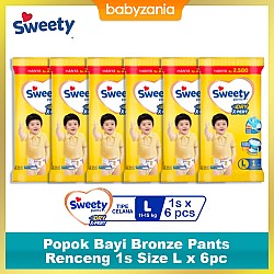 Sweety Popok Celana Bayi Bronze Pants Renceng 1...