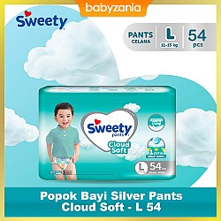 Sweety Popok Bayi Silver Pants Cloud Soft  - L 54