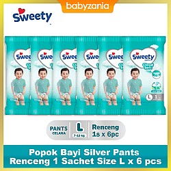 Sweety Popok Bayi Silver Pants Renceng 1 Sachet...