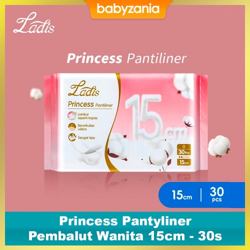 Ladis Princess Pantyliner Pembalut Wanita 15cm - 30 S