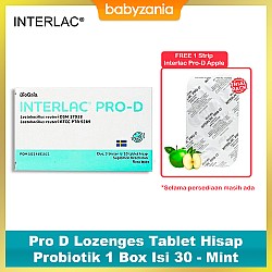 Interlac Pro D Lozenges Tablet Hisap Probiotik 1...