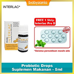 Interlac Probiotic Drops Suplemen Makanan - 5ml