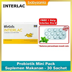 Interlac Probiotik Mini Pack Suplemen Makanan -...