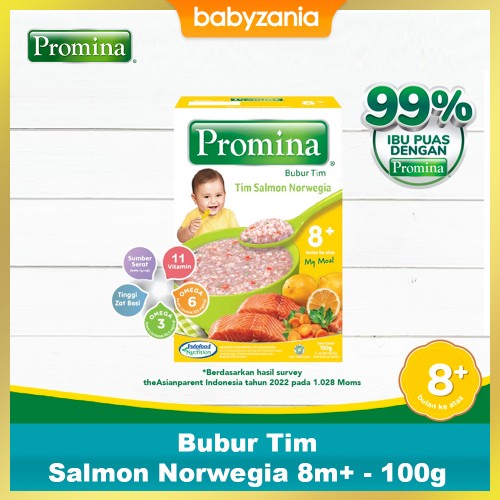 Promina Bubur Tim Salmon Norwegia 8m+ - 100 gr
