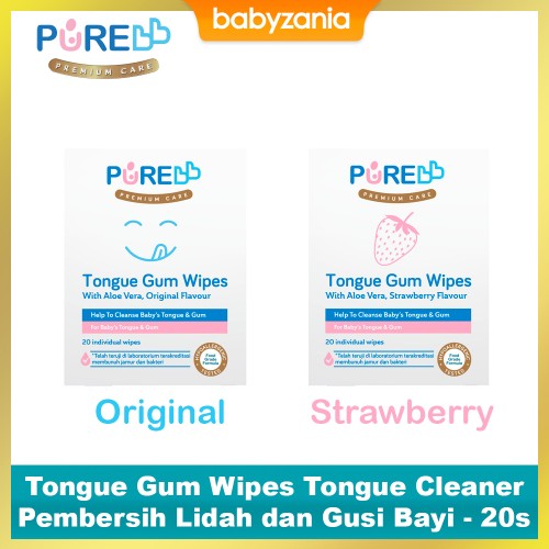 Pure BB Tongue Gum Wipes Tongue Cleaner Pembersih Lidah dan Gusi Bayi - 20 s