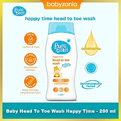 Pure Baby Head To Toe Wash Shampoo Sabun Mandi Bayi Happy Time 200 ml