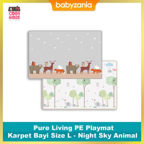 CobyHaus Pure Living PE Playmat Karpet Bayi Size L - Night Sky Animal