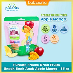 Pureats Freeze Dried Fruits Snack Buah Anak Apple Mango - 15 gr
