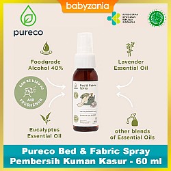 Pureco Bed & Fabric Spray Pembersih Bakteri & Tungau Kasur - 60 ml (Free Gift)