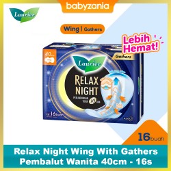 Laurier Relax Night Wing with Gathers Pembalut...