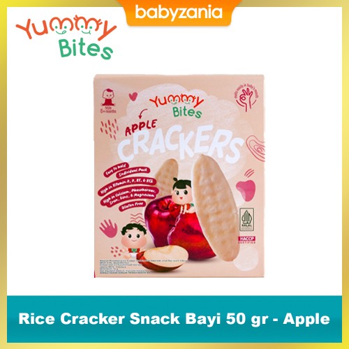 Yummy Bites Baby Rice Cracker 50 gram - Apple
