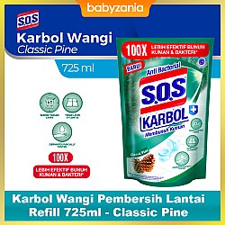 SOS Karbol Wangi Pembersih Lantai Refill 725ml - Classic Pine