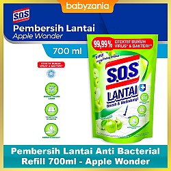 SOS Pembersih Lantai Anti Bacterial Refill 700ml - Apple Wonder