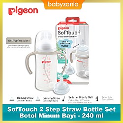 Pigeon SofTouch 2 Step Straw Bottle Set Botol...