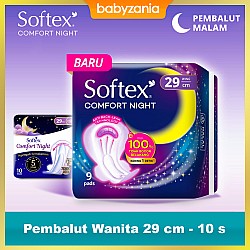 Softex Comfort Night Wings Pembalut Wanita 29 cm...