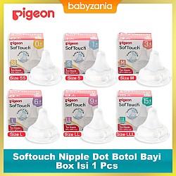 Pigeon Softouch Nipple Dot Botol Bayi - Box Isi 1 Pcs