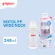Pigeon Softouch Wide Neck Nursing Bottles with Peristaltic Plus Nipple 240ml - Warna Random