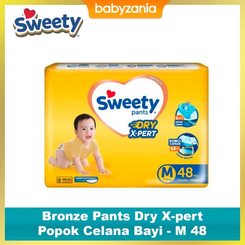 Sweety Bronze Pants Dry X-pert M Popok Celana Bayi - 48