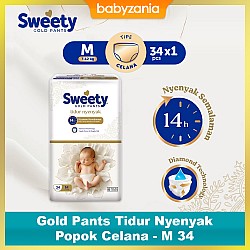 Sweety Gold Pants Tidur Nyenyak Popok Celana - M 34