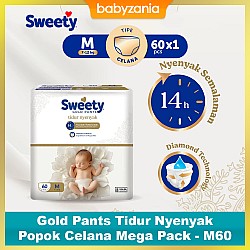 Sweety Gold Pants Tidur Nyenyak Popok Celana Mega Pack - M60